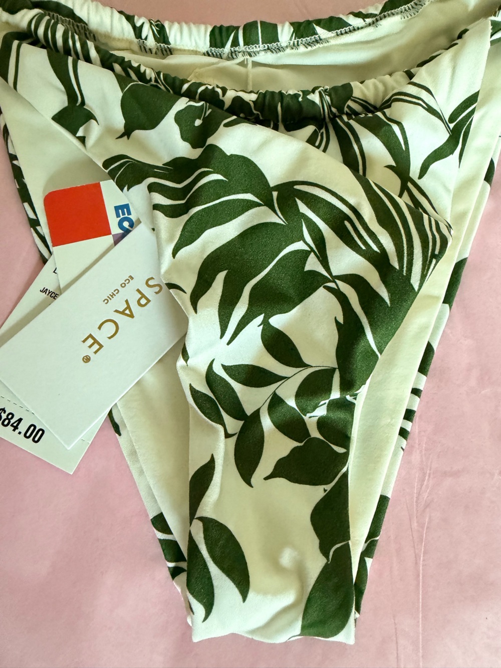 l*space Green Leaf Print